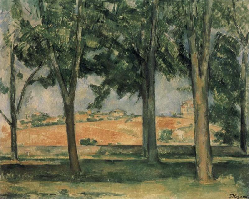 Paul Cezanne Chestnut Trees at Jas de Bouffan Norge oil painting art